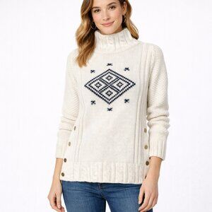 The Reeds Women’s Nordic  Knit Turtleneck Sweater XS